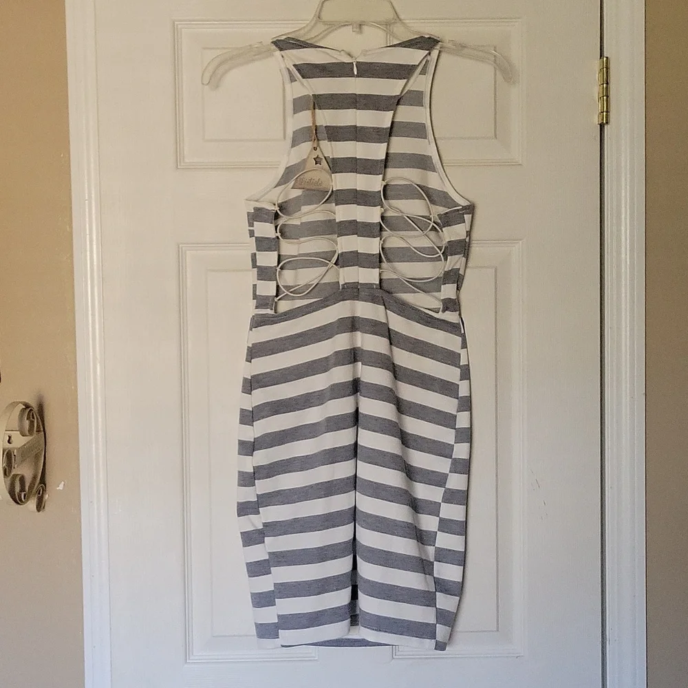 Listicle NWT.  S. cotton stretch.  Tank mini dress - Picture 3 of 10